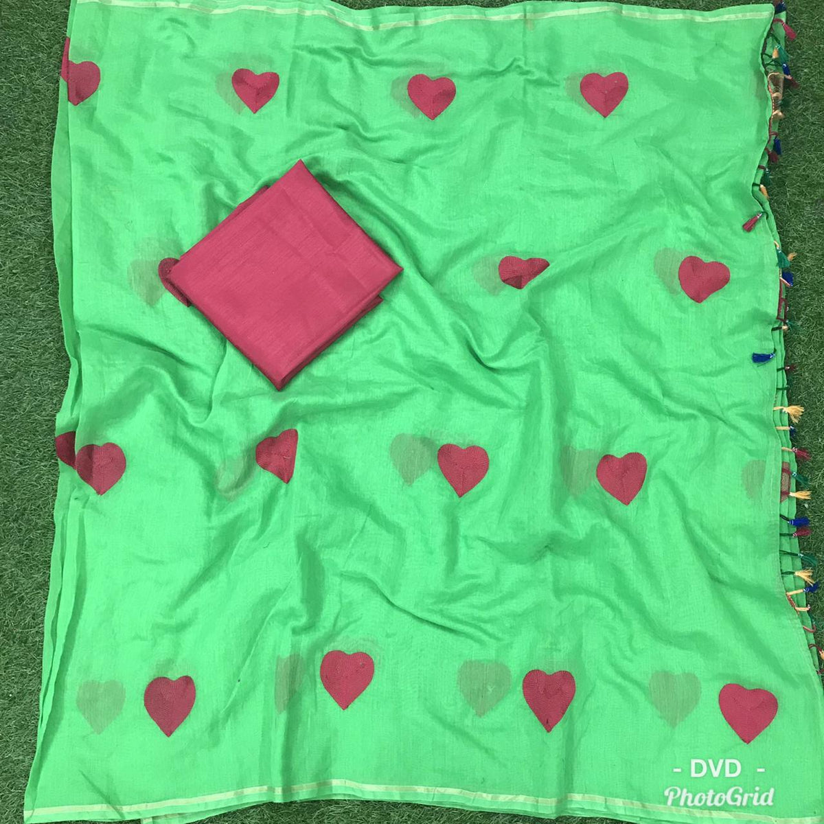 Glorious Classy Pista Chanderi Silk With Embroidered Work Designer Saree for Women