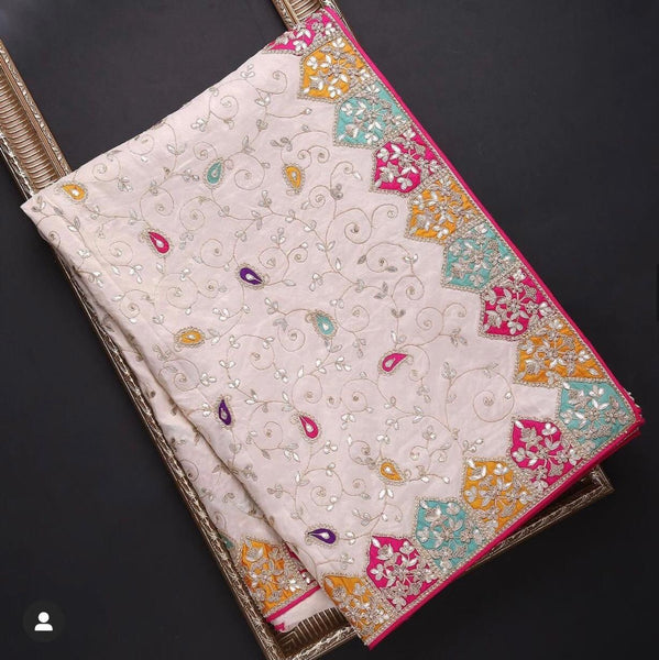 Pink color Dhola silk Designer Saree online for women