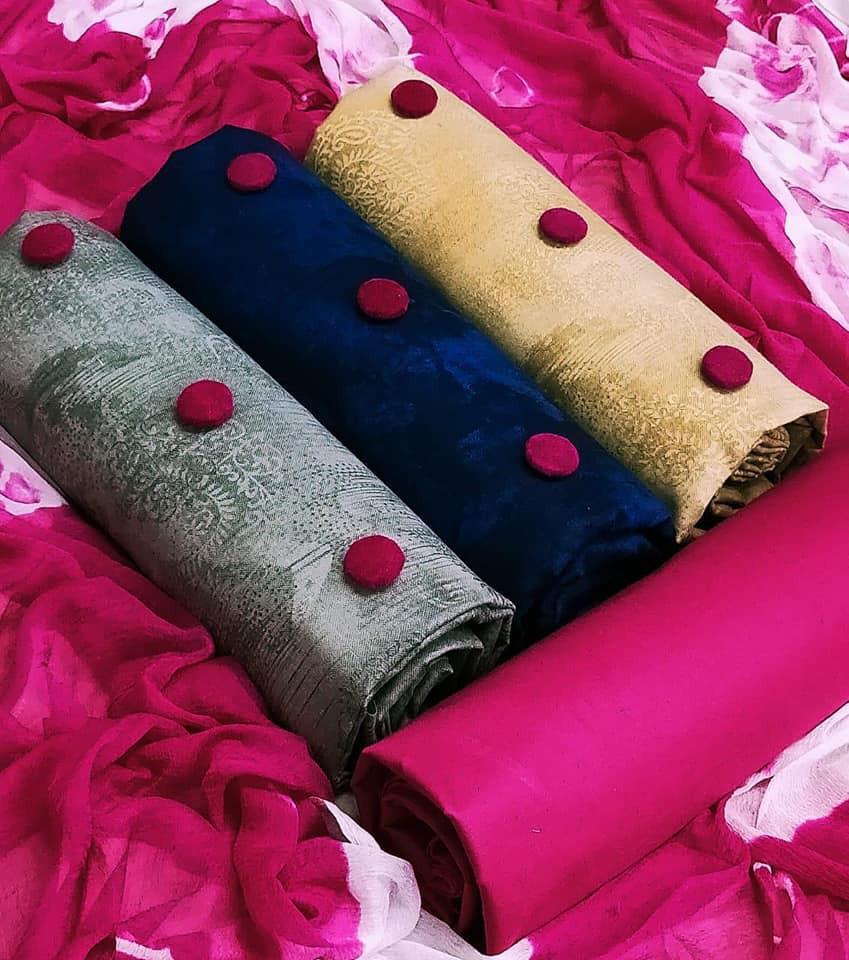 Beauteous Rani Color 3 Top Cotton Floral Printed Salwar Suit Set