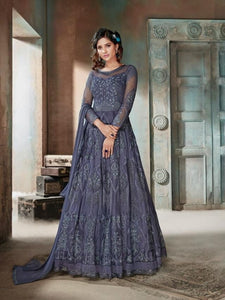 Radiant Space Color Heavy Net Embroidered Diamond Work Salwar Suit