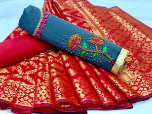 Color Chanderi Cotton Khatli Hand Daman Moti Work Salwar Suit