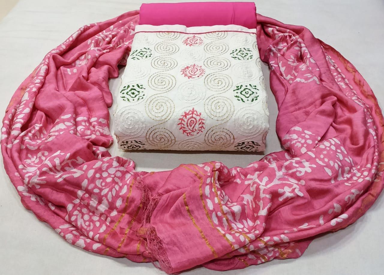 Light Pink Color Printed Modal Cotton Party Wear Salwar Suit For Women