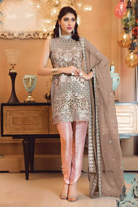 Mesmerising Beige Color Wedding Wear Embroidered Sequence Designer Work Faux Georgette Salwar Suit