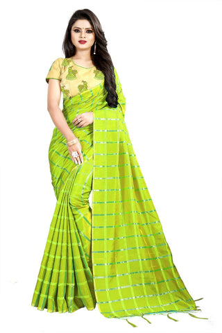 Fantastic Light Green Festive Wear Sana Silk Designer Embroidered Work Designer Saree Blouse for women