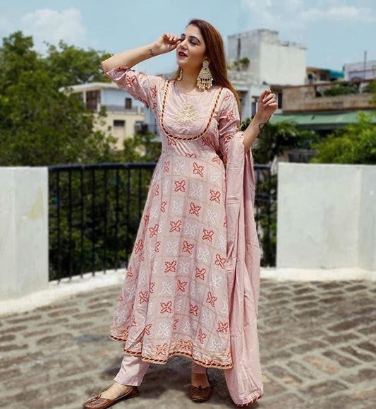 Sophisticated Pink Color Ready Made Georgette Digital Printed Ready Beautiful Salwar Suit For Festive Wear