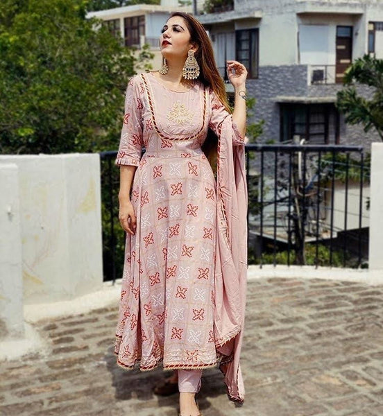 Sophisticated Pink Color Ready Made Georgette Digital Printed Ready Beautiful Salwar Suit For Festive Wear