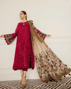 Opulent Rani Pink Color Function Wear Georgette Embroidered Work Salwar Kameez For Online Design