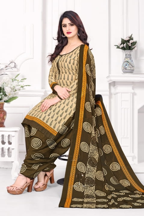 Amazing Mehendi Green Color Function Wear Leyon Designer Printed Salwar Suit for women