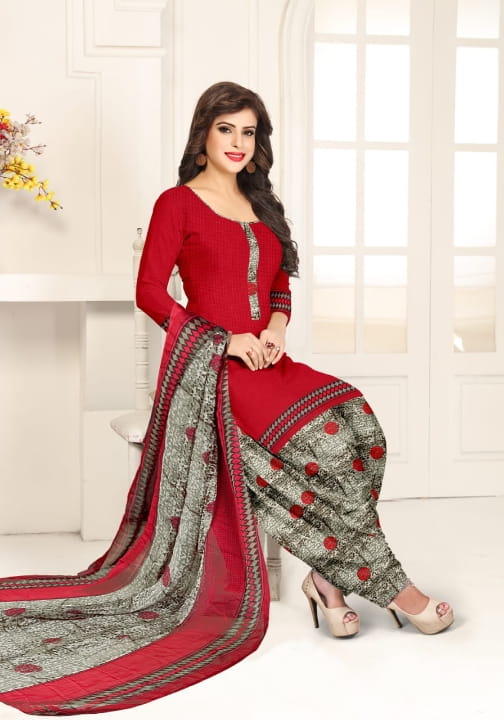 Alluring Maroon Color Function Wear Leyon Fancy Printed Dress Material for women