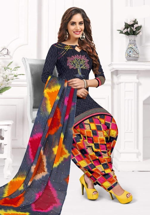 Sensational Multi Color Fancy Printed Leyon Designer Salwar Suit For Party Wear