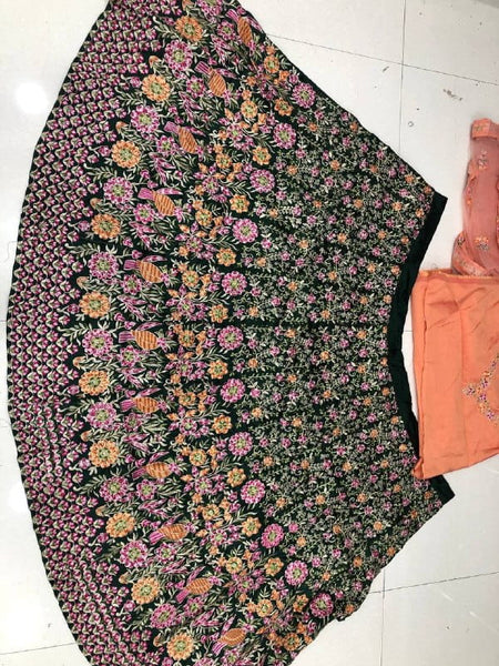 Appealing Green Color Wedding Wear Malbari Silk Designer Embroidered Work Lehenga Choli