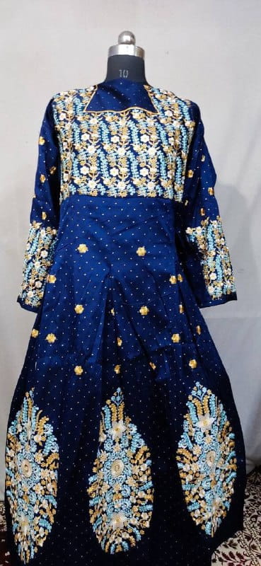 Tremendously Blue Color Diamond Work Fancy Georgette Salwar Suit For Women