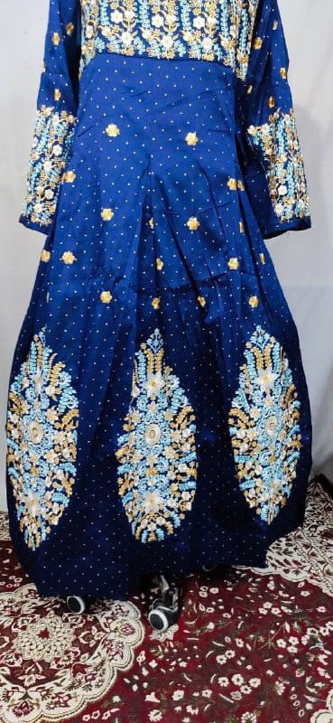 Tremendously Blue Color Diamond Work Fancy Georgette Salwar Suit For Women