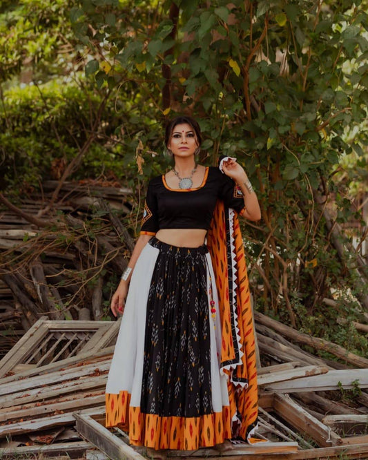 Unbelievable Black Color Designer Full Stitched Soft Silk Digital Printed Function Wear Lehenga Choli