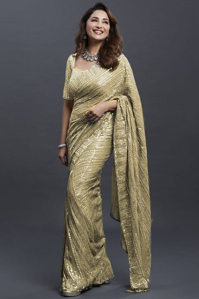 Dazzling Heavy Sequence Work Georgette Designer Sari Blouse