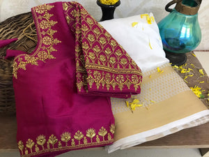 Preferable Wine Color Designer Raw Nylon Silk Chit Weaving Pallu Designer Saree Ready Made Blouse For Festive Wear