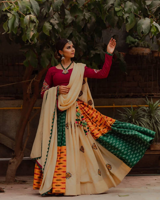 Phenomenal Multi Color Designer Full Stitched Soft Silk Digital Printed Festive Wear Lehenga Choli