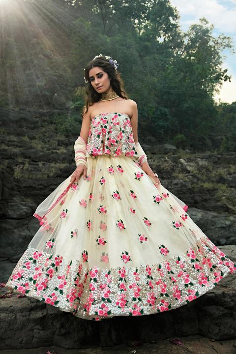 Dazzling Off White Color Wear Net Sequence Work Designer Lehenga Choli