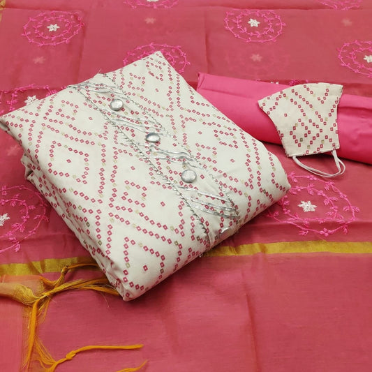 Sensational Pink Color Cotton Printed Salwar Suit Running Wear