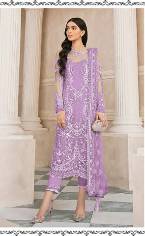 Violet Color Occasion Wear Heavy Net Designer Sequence Embroidered Work Salwar Suit