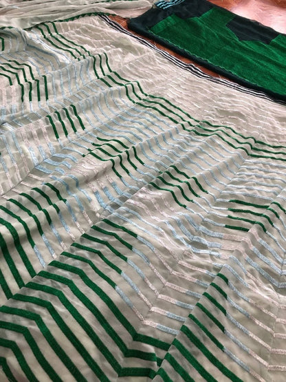 Green Color Occasion Wear Georgette Embroidered Work Lehenga Choli