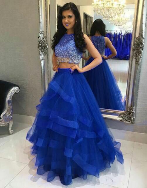 Royal Blue Color Party Wear Net Ruffle Kali Flair Designer Sequence Work Latest Design Lehenga Choli