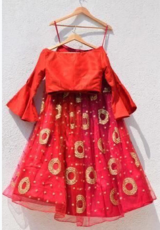 Red Color Designer Net Sequence Work Latest Design Lehenga Choli