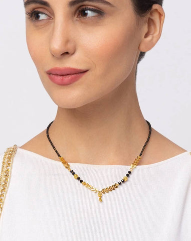 Dashing Indian Wear Artificial Golden Mangalsutra For Women