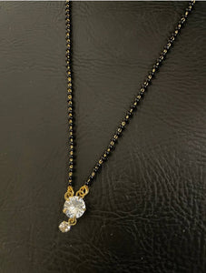 Innovation Golden Plated Imitation White Color Diamond Mangalsutra