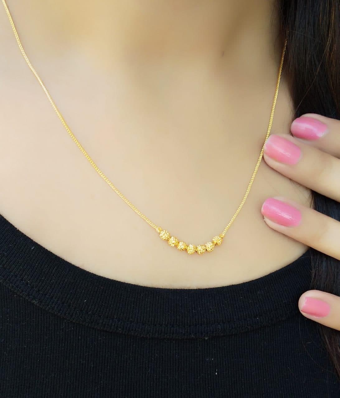 Absolute Golden Imitation Regular Wear Necklace For Women