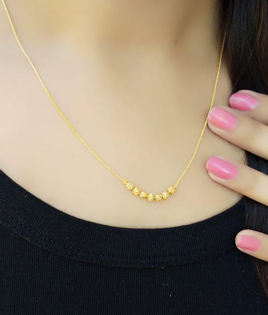 Absolute Golden Imitation Regular Wear Necklace For Women