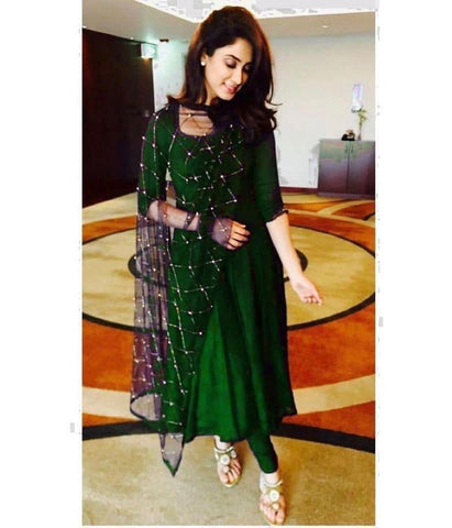 Energetic Green Color Georgette Salwar Kameez