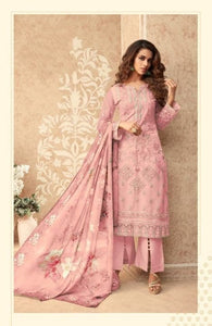 Artistic Pink Color Net Embroidered Work Wedding Wear Salwar Suit