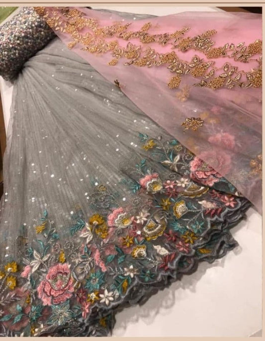 Good-looking Color Organza Designer Sequence Work Lehenga Choli For Women