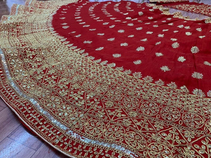 Amazaballs REd Color Banglori Silk Embroidered Work Festival Wear Lehenga Choli