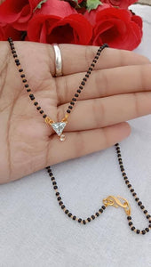 Lovable White Color American Diamond Imittion Mangalsutra