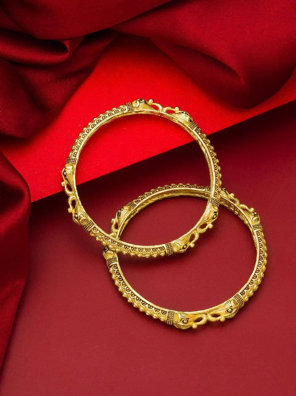 Dashing Golden Imitation Regular Wear Bangles Set