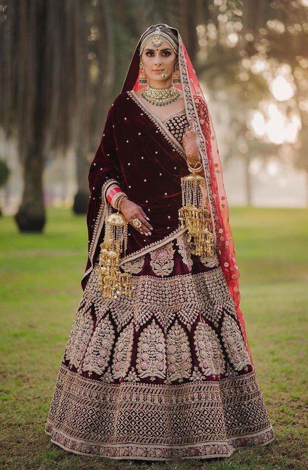 Classic Maroon Color Festival Wear Velvet Embroidered Work Lehenga Choli