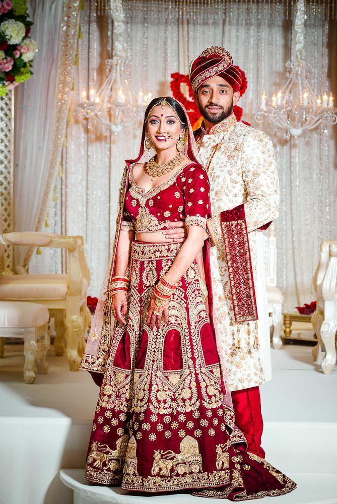 Wedding Wear Red Color Velvet Embroidered Designer Work Lehenga Choli