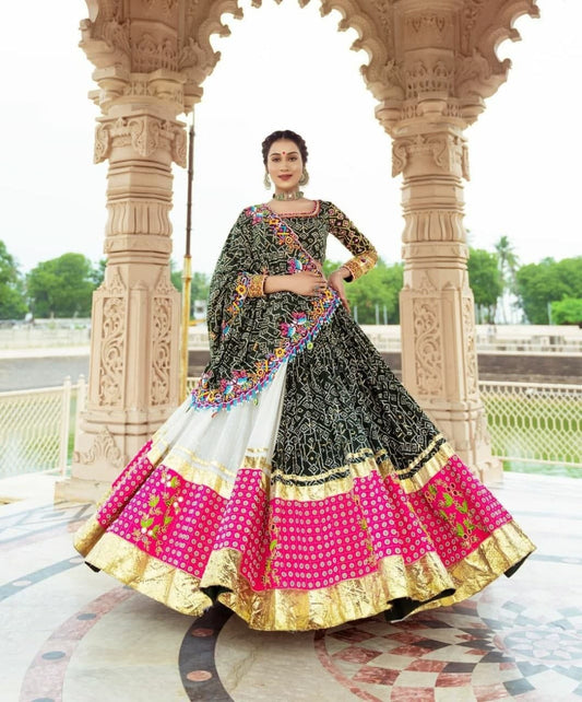 Novelty White Color Butter Silk Digital Printed Function Wear Lehenga Choli