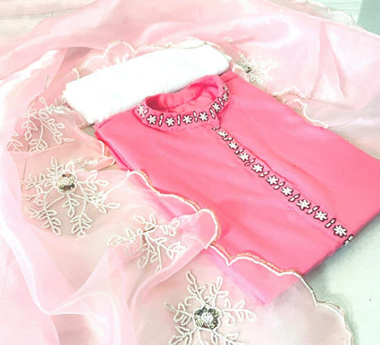 Sensational Pink Color Cotton Khatli Hand Work Salwar Suit For Women