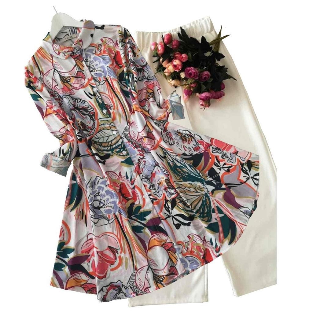 Multi Colored American Crap Digital Print Plazo Top For Party Wear MINIAB122G