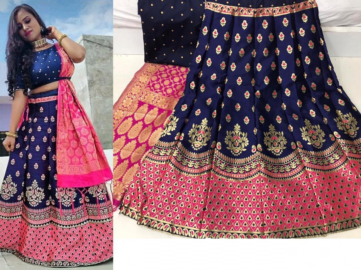 Designer Blissfull Pink Lehenga Choli For Women