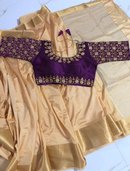 Chennai Express Saree With Stitched Blouse For Women