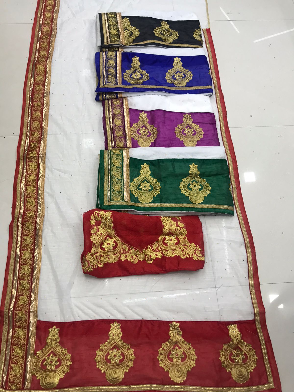 Latest Designer Embroidered Pallu Saree with Blouse