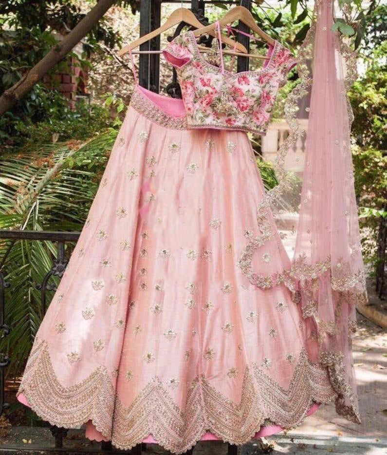 Light Pink Color Designer Lehenga Choli for women