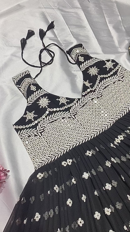 Glamorous Sequin Embroidered Gown Perfect for Special Occasions