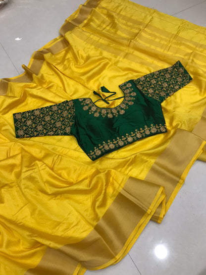 Chennai Express Saree With Stitched Blouse For Women