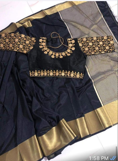 Chennai Express Saree With Stitched Blouse For Women