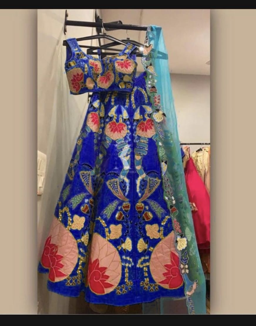 Party Wear Bangalori Satin Silk Sequence Embroidery Work Lehenga